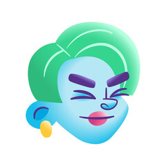 Isolated female urban character avatar Vector illustration