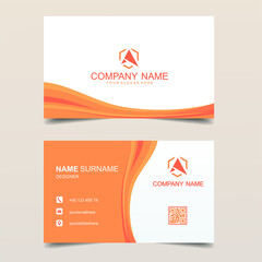 Modern creative and elegant business card template. Two sided cards. Horizontal business card. Vector illustration