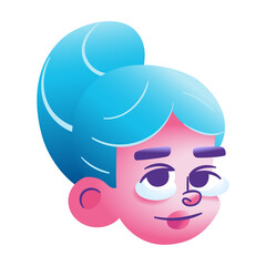 Isolated female urban character avatar Vector illustration