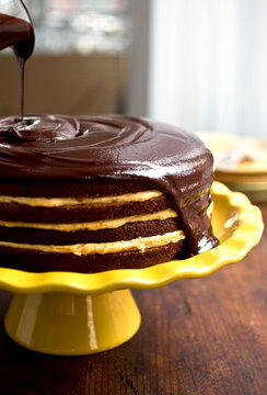 Chocolate Layer Cake with Ganache