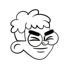 Isolated boy urban character avatar Vector illustration