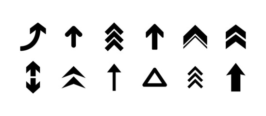 Arrow vector icons. Vector arrows.