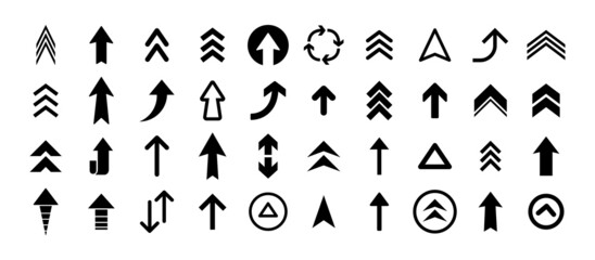 Arrow vector icons. Vector arrows.