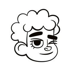 Isolated boy urban character avatar Vector illustration