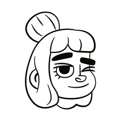 Isolated female urban character avatar Vector illustration