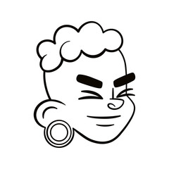 Isolated boy urban character avatar Vector illustration