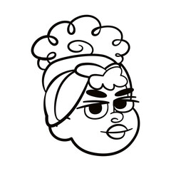 Isolated female urban character avatar Vector illustration