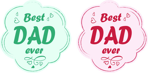 Colorful stickers happy father's day