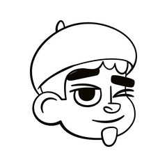 Isolated boy urban character avatar Vector illustration