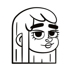 Isolated female urban character avatar Vector illustration