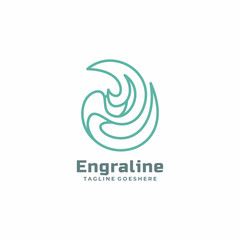 Obraz premium Vector Logo Illustration Engraving Line Art Style.