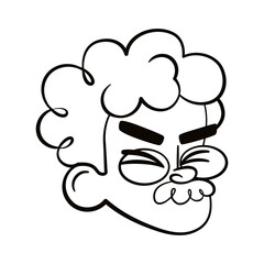 Isolated boy urban character avatar Vector illustration