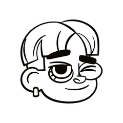 Isolated boy urban character avatar Vector illustration