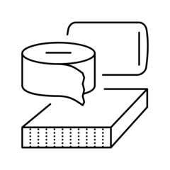 polyurethane thermoset line icon vector illustration