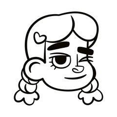 Isolated female urban character avatar Vector illustration