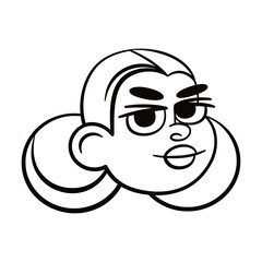 Isolated female urban character avatar Vector illustration