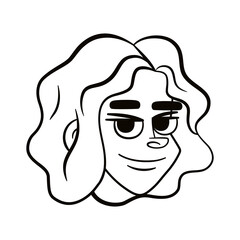 Isolated female urban character avatar Vector illustration