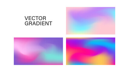 Abstract art, colorful fluid gradient wallpaper, liquid, blend, blurred, modern dynamic hologram design, background for business, presentation, ads, social media, prints, cover, banner, set