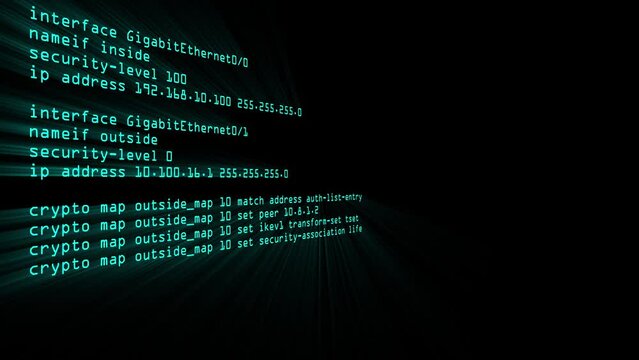 Security software access list firewall rules configuration animation