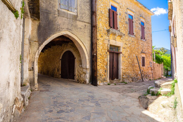 Fototapeta na wymiar The old historical village of Roustika, Chania, Crete, Greece