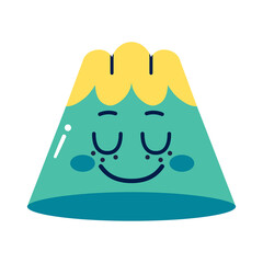 Isolated colored happy jelly emote Vector illustration