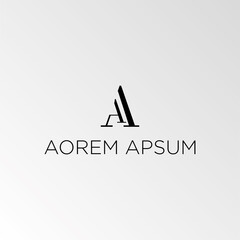 Abstract letter AA logotype. Modern logo idea sign. Universal emblem vector icon