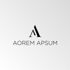 Abstract letter AA logotype. Modern logo idea sign. Universal emblem vector icon