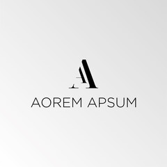 Abstract letter AA logotype. Modern logo idea sign. Universal emblem vector icon