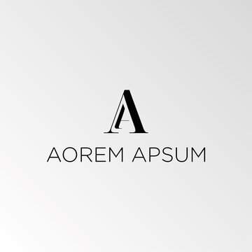 Abstract letter AA logotype. Modern logo idea sign. Universal emblem vector icon