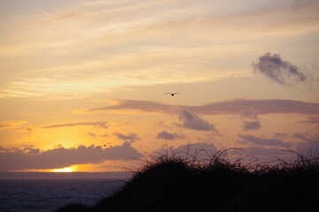 sunset in the mountains