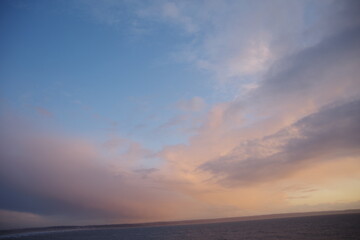 sunset over the sea