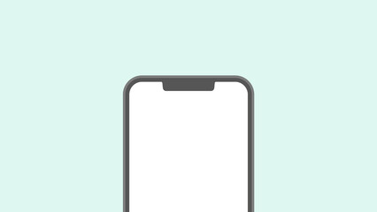 画面が白い空白になっているシンプルなスマートフォンのイラスト - スマホ決済のイメージ素材