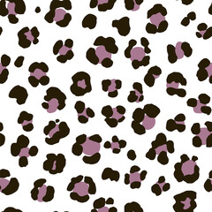 Leopard print vector seamless pattern