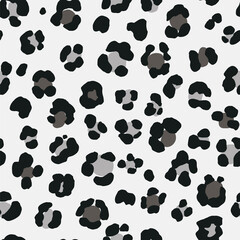 Naklejka na ściany i meble Leopard print vector seamless pattern
