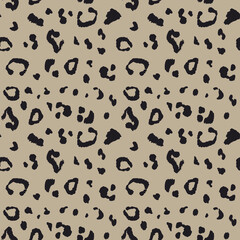 Leopard print vector seamless pattern