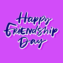 Happy Friendship day lettering illustration