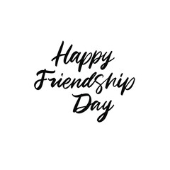 Happy Friendship day lettering illustration