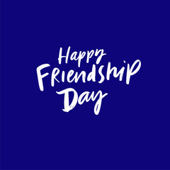 Obraz premium Happy Friendship day lettering illustration
