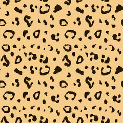 Leopard print vector seamless pattern