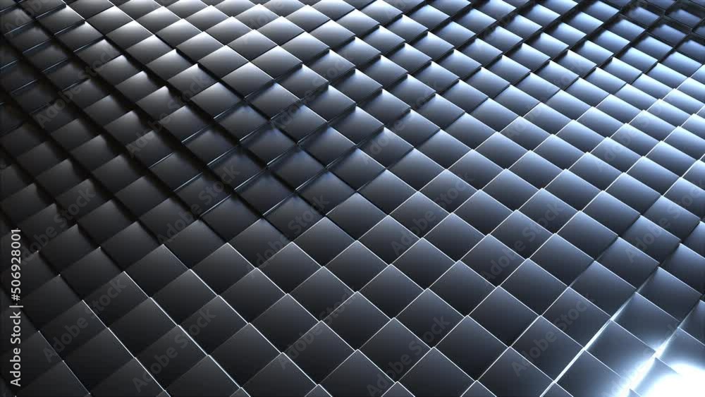Poster surface silver cubes. computer generated 3d render