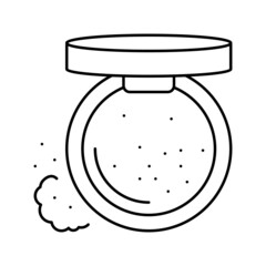 powder cosmetic line icon vector illustration