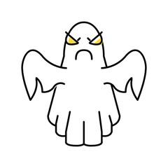 ghost in amusement park color icon vector illustration