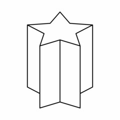 Pentagrammic prism geometric shape