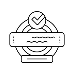 guarantee quality line icon vector illustration