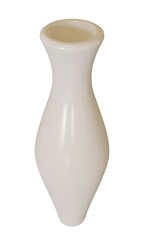 White vase on the white background. 3d rendering.