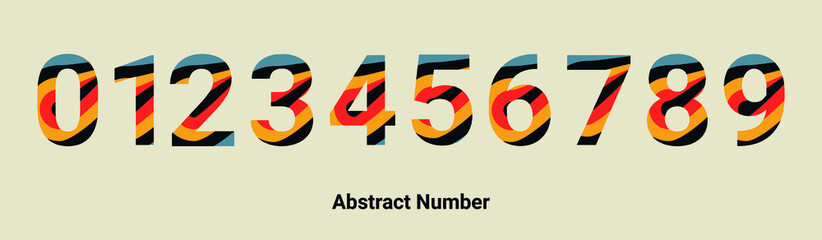 Abstract And Modern Vector Number