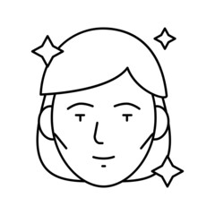 fashion makeup line icon vector illustration