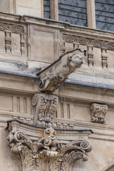 Obraz premium Architectural fragments of Paris Saint-Eustache church (Eglise Saint Eustache, 1532 - 1637). Saint-Eustache church located in Les Halles area of Paris. UNESCO World Heritage Site. Paris, France.