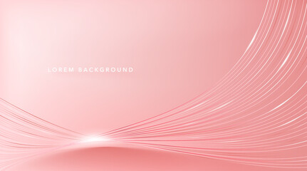 Elegant abstract pink background with thin wavy lines.