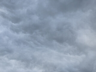 Overcast sky with dark clouds, Gray clouds in the sky before the rain. Workpiece for design